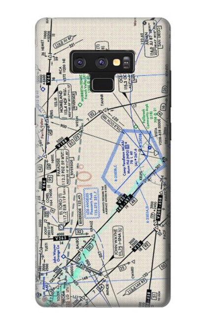 W3882 Flying Enroute Chart Hard Case and Leather Flip Case For Note 9 Samsung Galaxy Note9