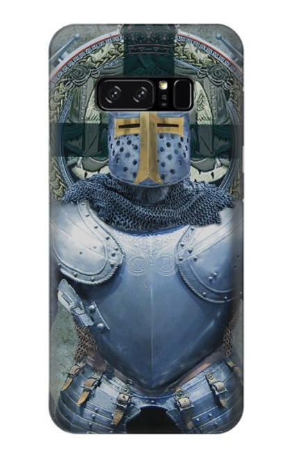 W3864 Medieval Templar Heavy Armor Knight Hard Case and Leather Flip Case For Note 8 Samsung Galaxy Note8