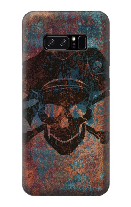 W3895 Pirate Skull Metal Hard Case and Leather Flip Case For Note 8 Samsung Galaxy Note8