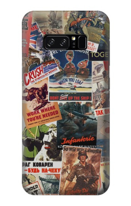 W3905 Vintage Army Poster Hard Case and Leather Flip Case For Note 8 Samsung Galaxy Note8
