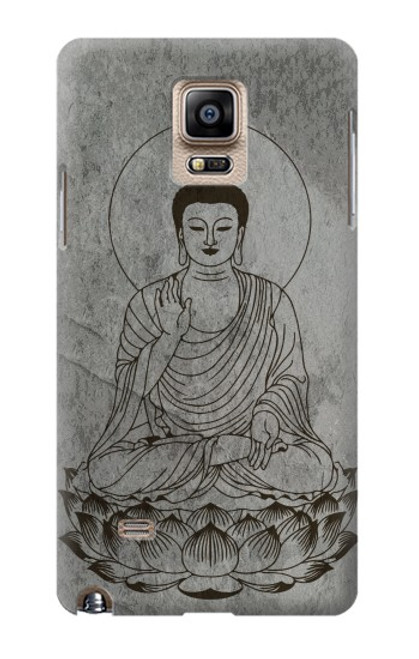 W3873 Buddha Line Art Hard Case and Leather Flip Case For Samsung Galaxy Note 4