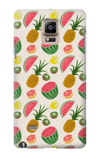 W3883 Fruit Pattern Hard Case and Leather Flip Case For Samsung Galaxy Note 4