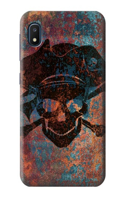 W3895 Pirate Skull Metal Hard Case and Leather Flip Case For Samsung Galaxy A10e