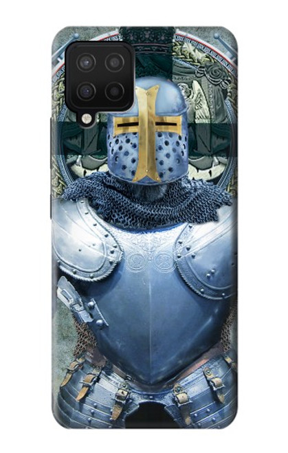 W3864 Medieval Templar Heavy Armor Knight Hard Case and Leather Flip Case For Samsung Galaxy A12