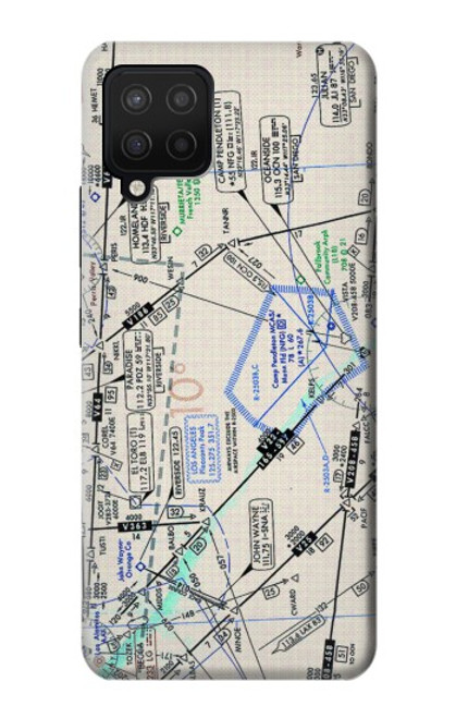 W3882 Flying Enroute Chart Hard Case and Leather Flip Case For Samsung Galaxy A12