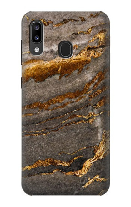W3886 Gray Marble Rock Hard Case and Leather Flip Case For Samsung Galaxy A20, Galaxy A30