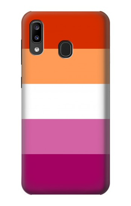 W3887 Lesbian Pride Flag Hard Case and Leather Flip Case For Samsung Galaxy A20, Galaxy A30