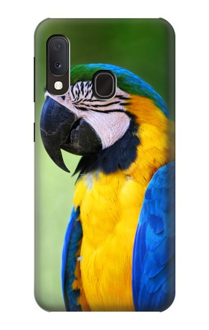W3888 Macaw Face Bird Hard Case and Leather Flip Case For Samsung Galaxy A20e