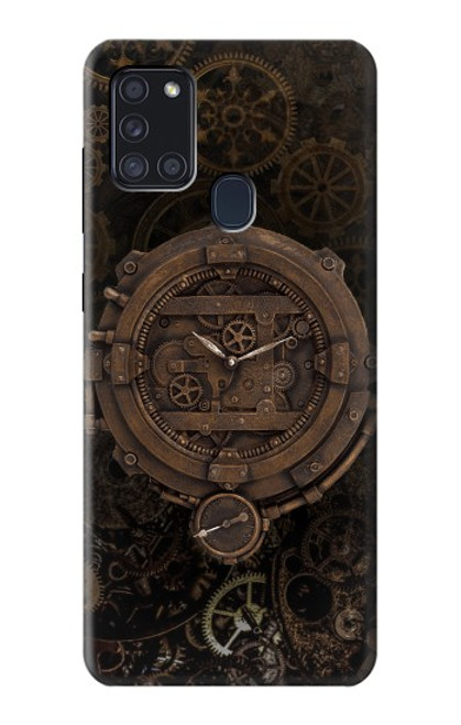 W3902 Steampunk Clock Gear Hard Case and Leather Flip Case For Samsung Galaxy A21s
