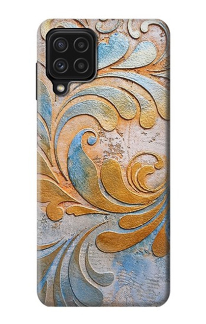 W3875 Canvas Vintage Rugs Hard Case and Leather Flip Case For Samsung Galaxy A22 4G