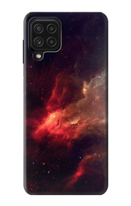 W3897 Red Nebula Space Hard Case and Leather Flip Case For Samsung Galaxy A22 4G