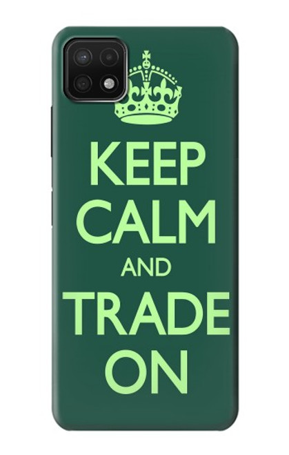 W3862 Keep Calm and Trade On Hard Case and Leather Flip Case For Samsung Galaxy A22 5G
