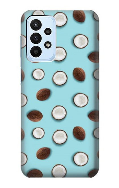 W3860 Coconut Dot Pattern Hard Case and Leather Flip Case For Samsung Galaxy A23