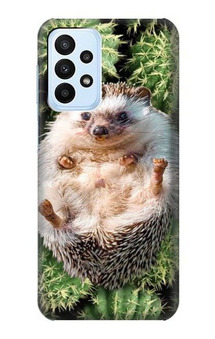 W3863 Pygmy Hedgehog Dwarf Hedgehog Paint Hard Case and Leather Flip Case For Samsung Galaxy A23