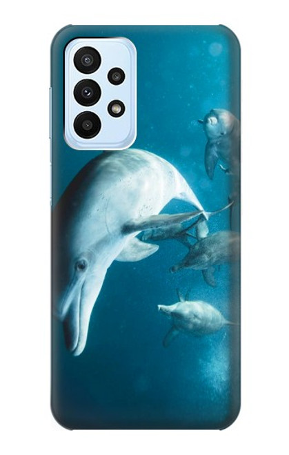 W3878 Dolphin Hard Case and Leather Flip Case For Samsung Galaxy A23