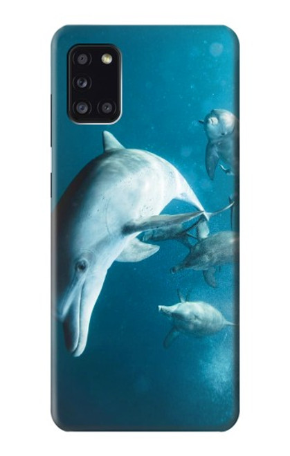 W3878 Dolphin Hard Case and Leather Flip Case For Samsung Galaxy A31