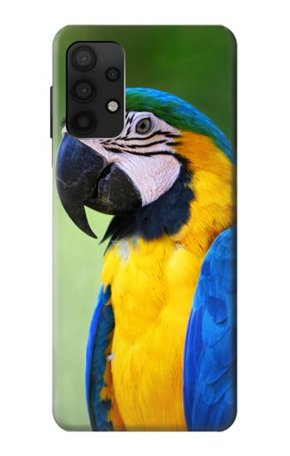 W3888 Macaw Face Bird Hard Case and Leather Flip Case For Samsung Galaxy A32 4G