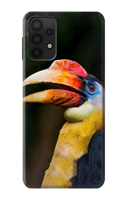 W3876 Colorful Hornbill Hard Case and Leather Flip Case For Samsung Galaxy A32 5G