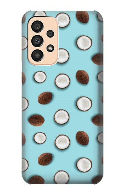 W3860 Coconut Dot Pattern Hard Case and Leather Flip Case For Samsung Galaxy A33 5G