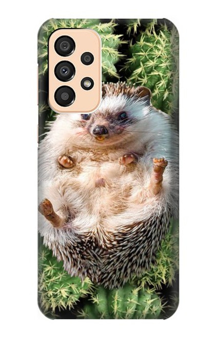 W3863 Pygmy Hedgehog Dwarf Hedgehog Paint Hard Case and Leather Flip Case For Samsung Galaxy A33 5G