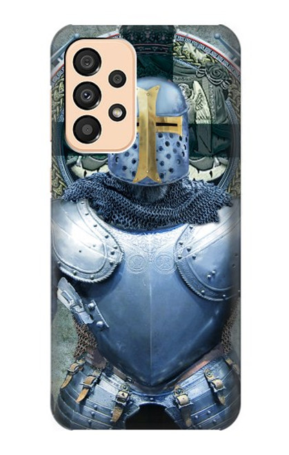 W3864 Medieval Templar Heavy Armor Knight Hard Case and Leather Flip Case For Samsung Galaxy A33 5G