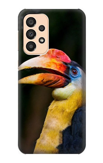 W3876 Colorful Hornbill Hard Case and Leather Flip Case For Samsung Galaxy A33 5G