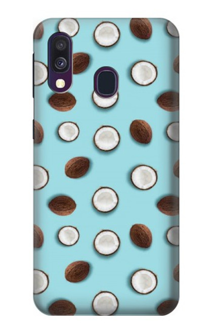 W3860 Coconut Dot Pattern Hard Case and Leather Flip Case For Samsung Galaxy A40