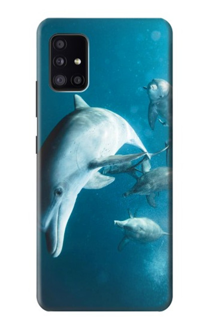 W3878 Dolphin Hard Case and Leather Flip Case For Samsung Galaxy A41