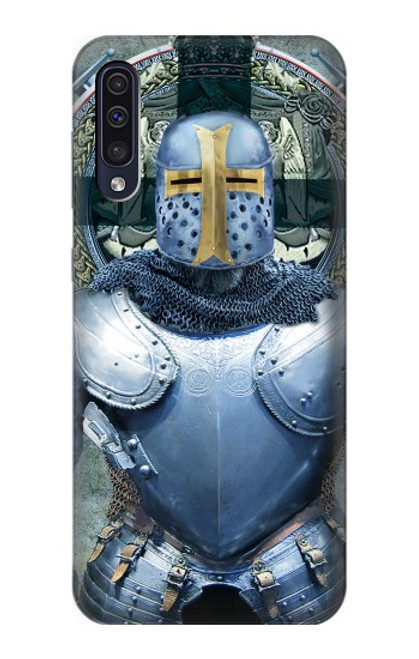 W3864 Medieval Templar Heavy Armor Knight Hard Case and Leather Flip Case For Samsung Galaxy A50