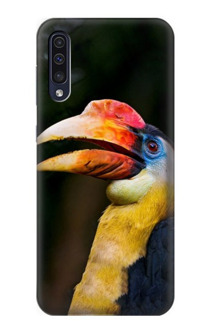 W3876 Colorful Hornbill Hard Case and Leather Flip Case For Samsung Galaxy A50