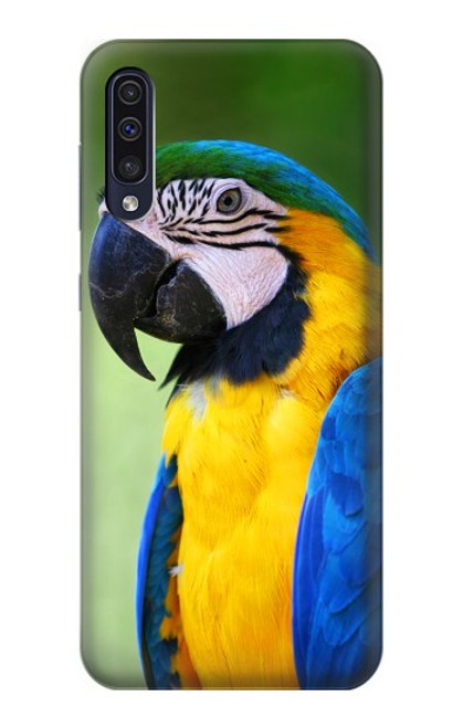 W3888 Macaw Face Bird Hard Case and Leather Flip Case For Samsung Galaxy A50