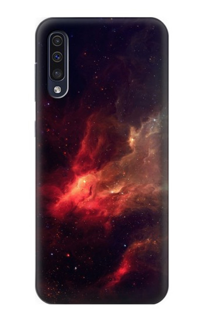 W3897 Red Nebula Space Hard Case and Leather Flip Case For Samsung Galaxy A50