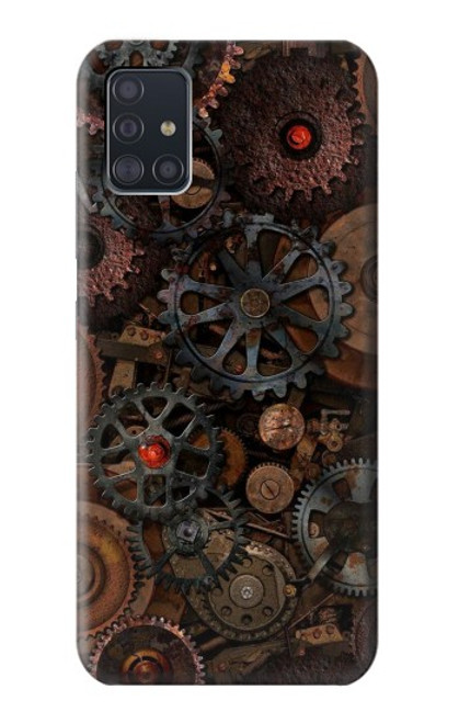 W3884 Steampunk Mechanical Gears Hard Case and Leather Flip Case For Samsung Galaxy A51 5G