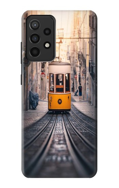 W3867 Trams in Lisbon Hard Case and Leather Flip Case For Samsung Galaxy A52, Galaxy A52 5G