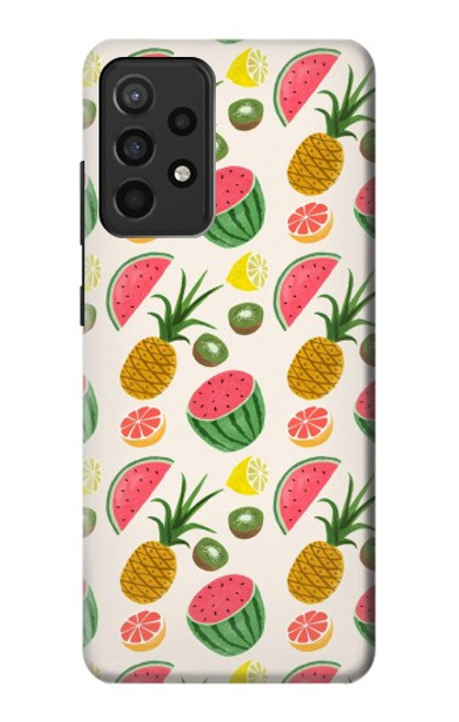 W3883 Fruit Pattern Hard Case and Leather Flip Case For Samsung Galaxy A52, Galaxy A52 5G