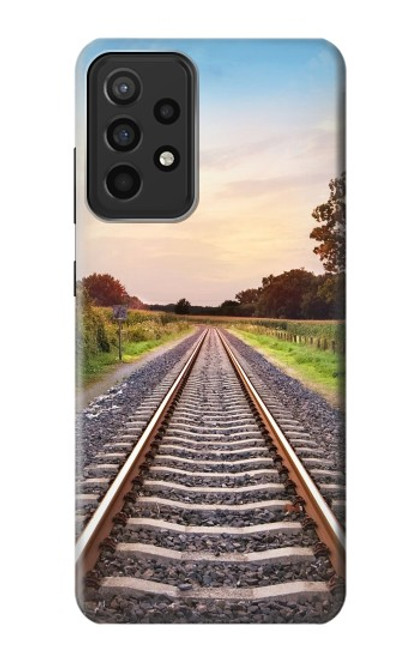 W3866 Railway Straight Train Track Hard Case and Leather Flip Case For Samsung Galaxy A52s 5G