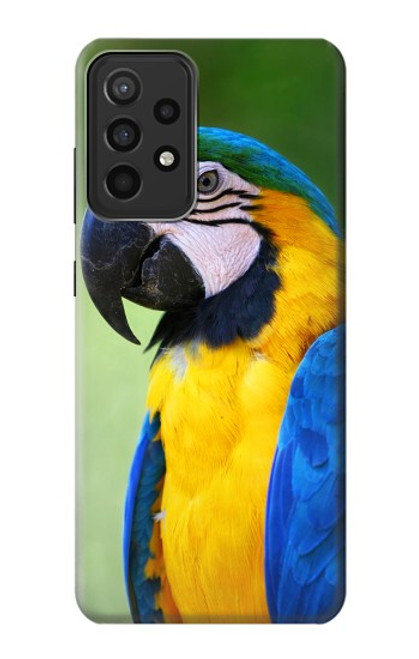 W3888 Macaw Face Bird Hard Case and Leather Flip Case For Samsung Galaxy A52s 5G