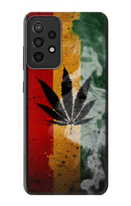 W3890 Reggae Rasta Flag Smoke Hard Case and Leather Flip Case For Samsung Galaxy A52s 5G