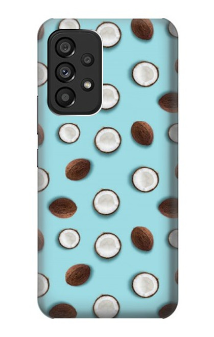 W3860 Coconut Dot Pattern Hard Case and Leather Flip Case For Samsung Galaxy A53 5G