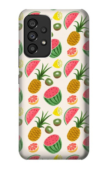 W3883 Fruit Pattern Hard Case and Leather Flip Case For Samsung Galaxy A53 5G