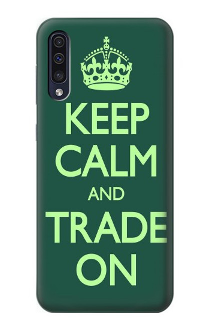 W3862 Keep Calm and Trade On Hard Case and Leather Flip Case For Samsung Galaxy A70