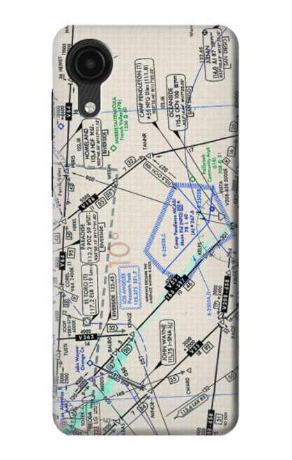 W3882 Flying Enroute Chart Hard Case and Leather Flip Case For Samsung Galaxy A03 Core