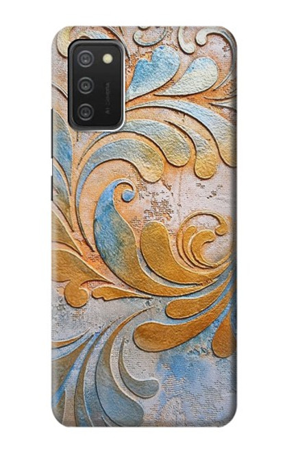 W3875 Canvas Vintage Rugs Hard Case and Leather Flip Case For Samsung Galaxy A03S