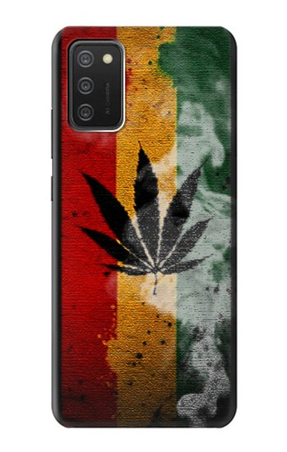 W3890 Reggae Rasta Flag Smoke Hard Case and Leather Flip Case For Samsung Galaxy A03S