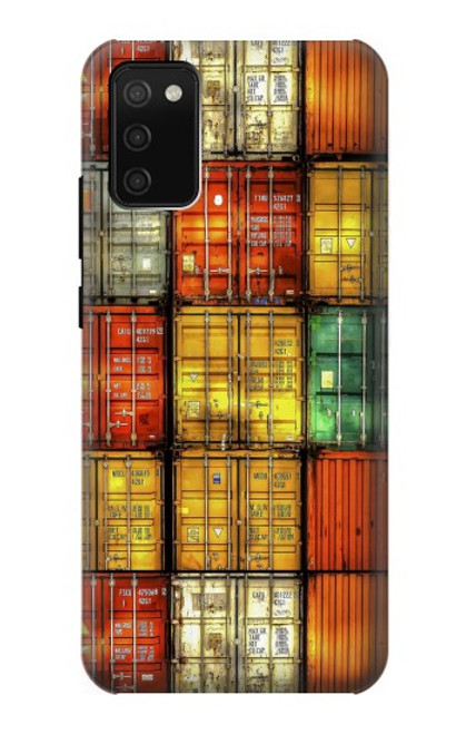 W3861 Colorful Container Block Hard Case and Leather Flip Case For Samsung Galaxy A02s, Galaxy M02s  (NOT FIT with Galaxy A02s Verizon SM-A025V)