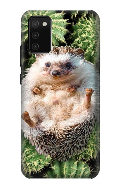 W3863 Pygmy Hedgehog Dwarf Hedgehog Paint Hard Case and Leather Flip Case For Samsung Galaxy A02s, Galaxy M02s  (NOT FIT with Galaxy A02s Verizon SM-A025V)