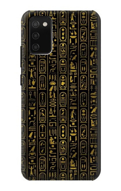 W3869 Ancient Egyptian Hieroglyphic Hard Case and Leather Flip Case For Samsung Galaxy A02s, Galaxy M02s  (NOT FIT with Galaxy A02s Verizon SM-A025V)