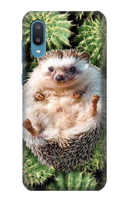 W3863 Pygmy Hedgehog Dwarf Hedgehog Paint Hard Case and Leather Flip Case For Samsung Galaxy A04, Galaxy A02, M02