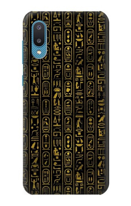 W3869 Ancient Egyptian Hieroglyphic Hard Case and Leather Flip Case For Samsung Galaxy A04, Galaxy A02, M02