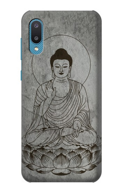 W3873 Buddha Line Art Hard Case and Leather Flip Case For Samsung Galaxy A04, Galaxy A02, M02